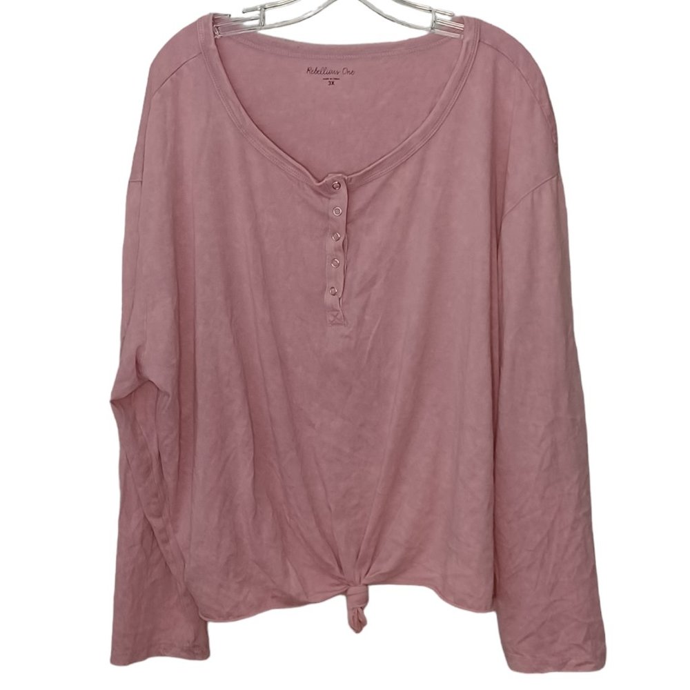 Rebellious One Pink Top Size 3X NWT
